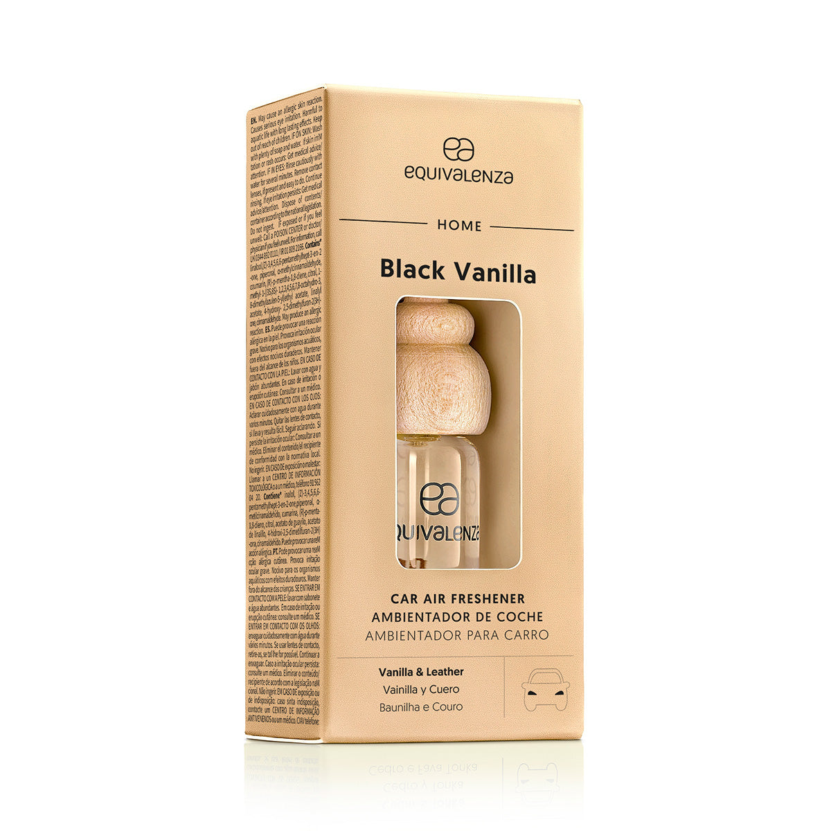 Ambientador de carro Black Vanilla (baunilha e couro)